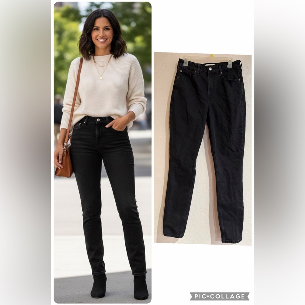 Abercrombie & Fitch Black Women's Curve Love High Rise Jeans size 28